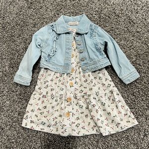 12 month dress with jean jacket.